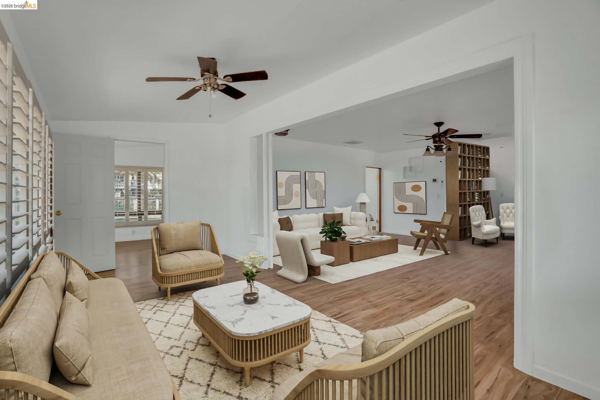 1922 Taylor Road Bethel Island, CA 94511 - Photo 3 of 49 Living room featuring ceiling fan and light wood-style floors