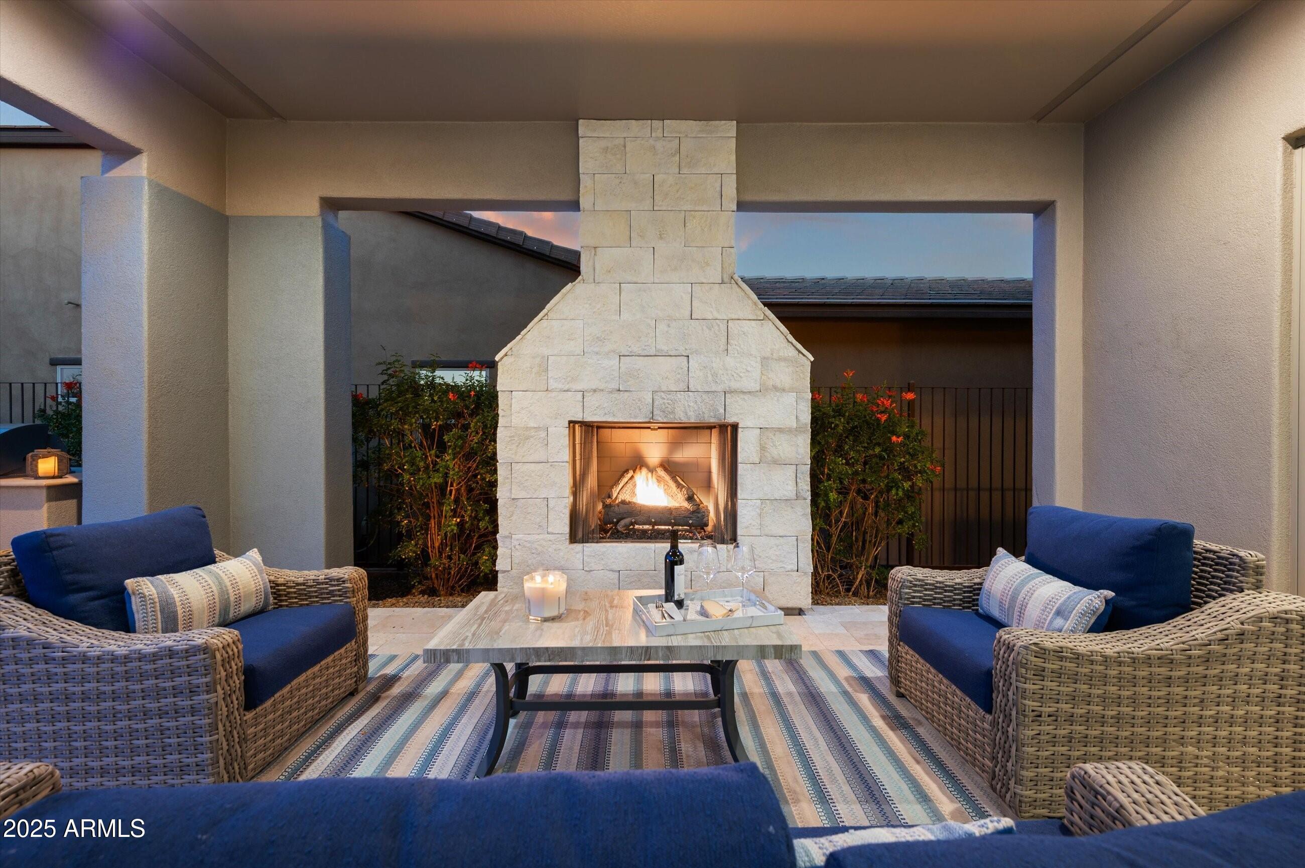 18024 East Wolf Tree Lane Rio Verde, AZ 85263 - Photo 47 of 65 Custom Gas Fireplace
