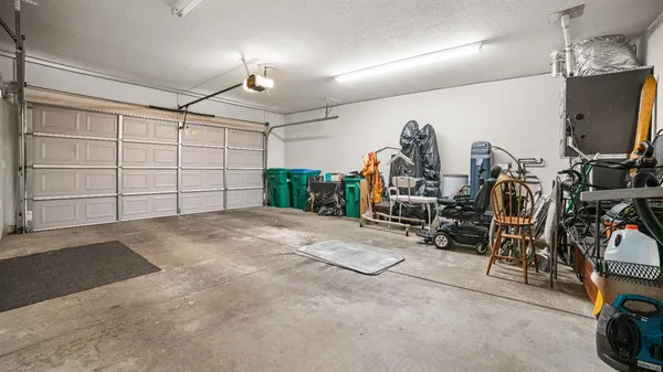 a view of a garage with equipment