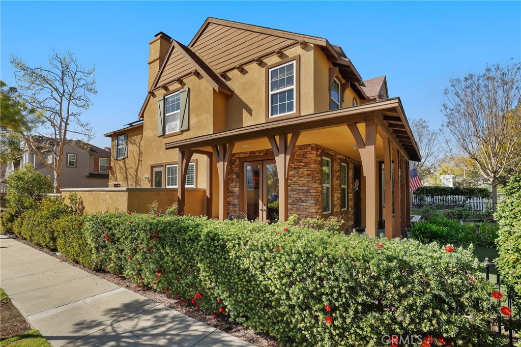 front view of a house with a small yard