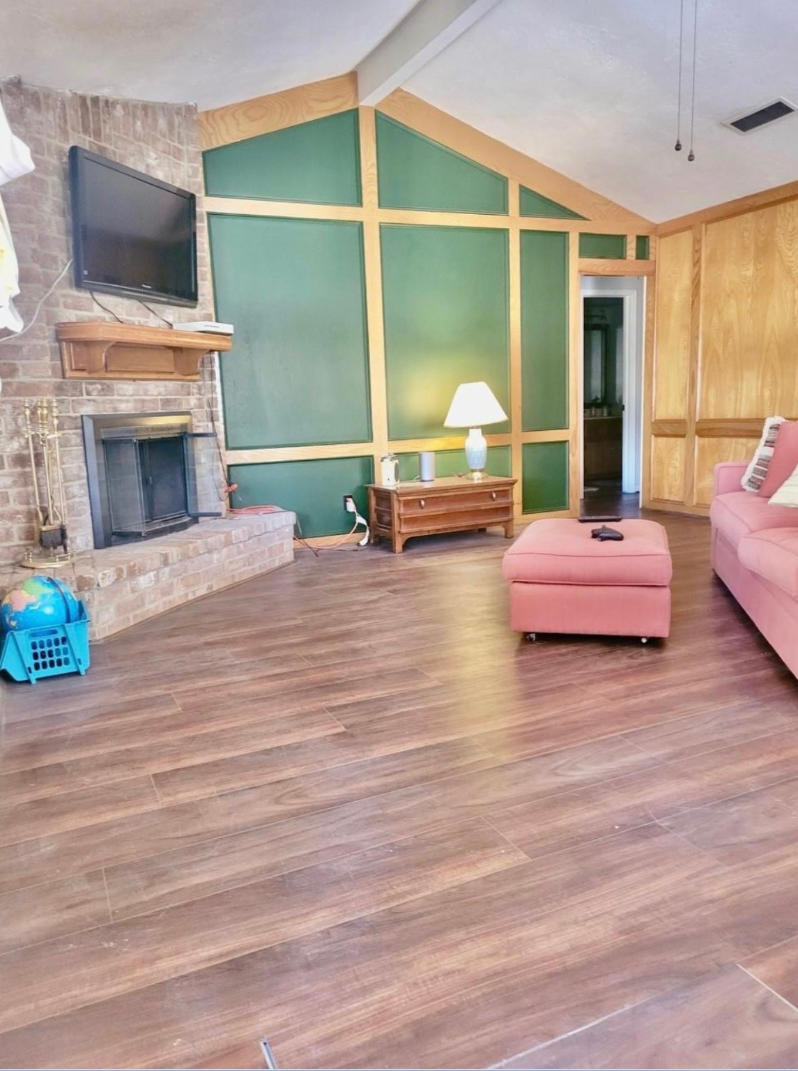 10211 Kerr Lane Conroe, TX 77385 - Photo 8 of 25 a living room with furniture and a fireplace