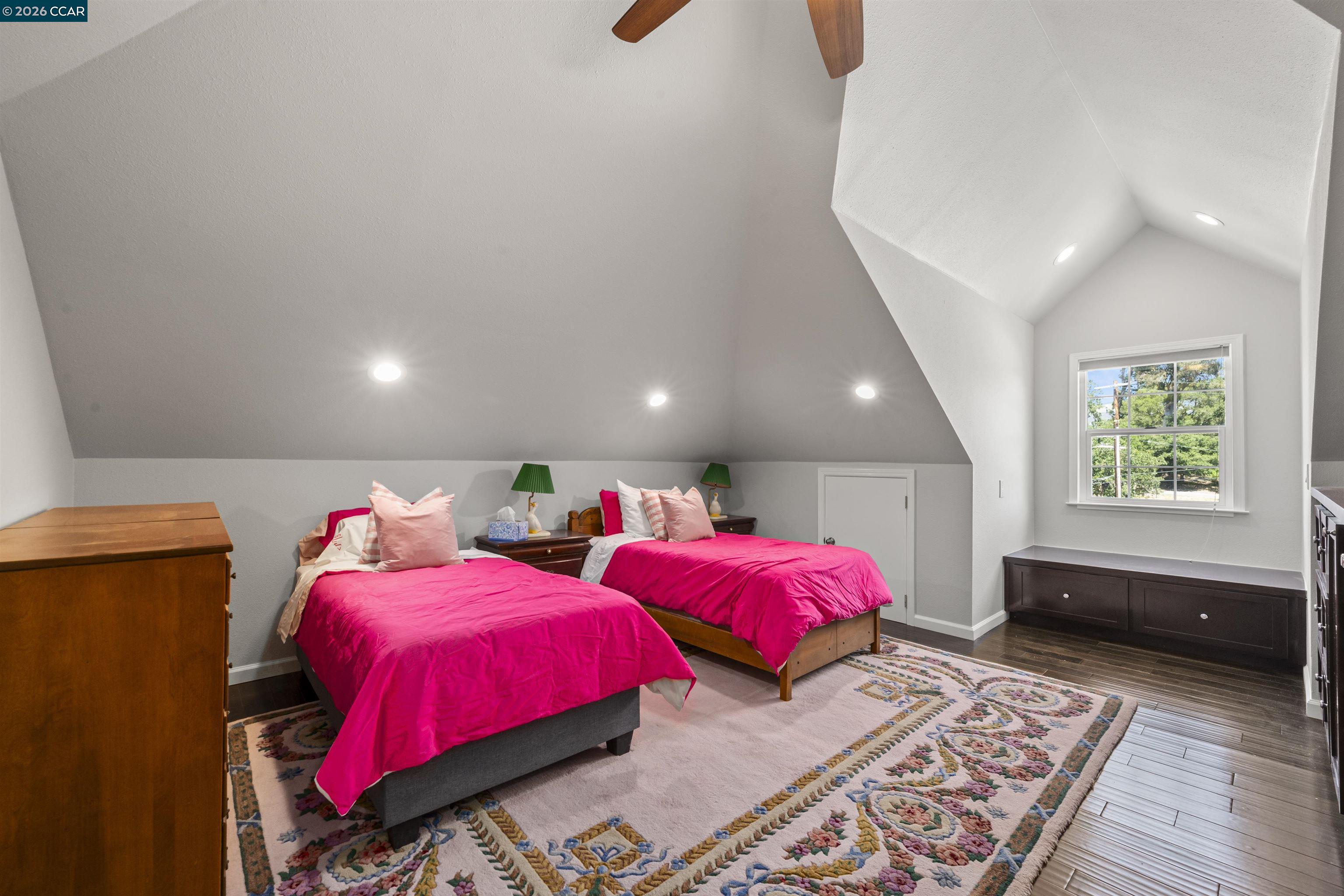 177 Oak Road Alamo, CA 94507 - Photo 39 of 85 a bedroom with two beds and a window