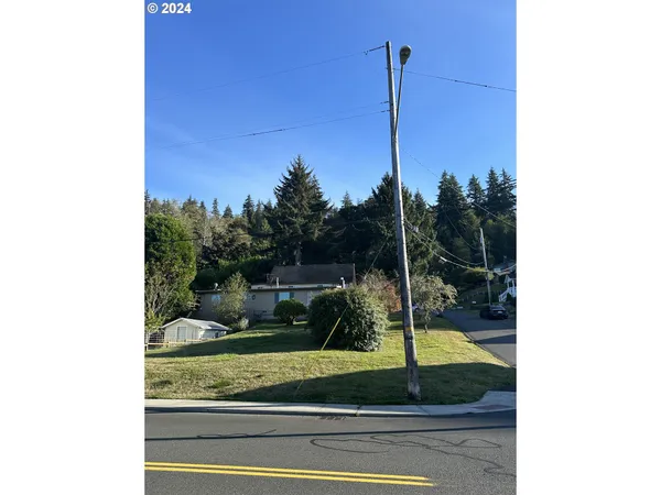 a view of a yard in front of a house