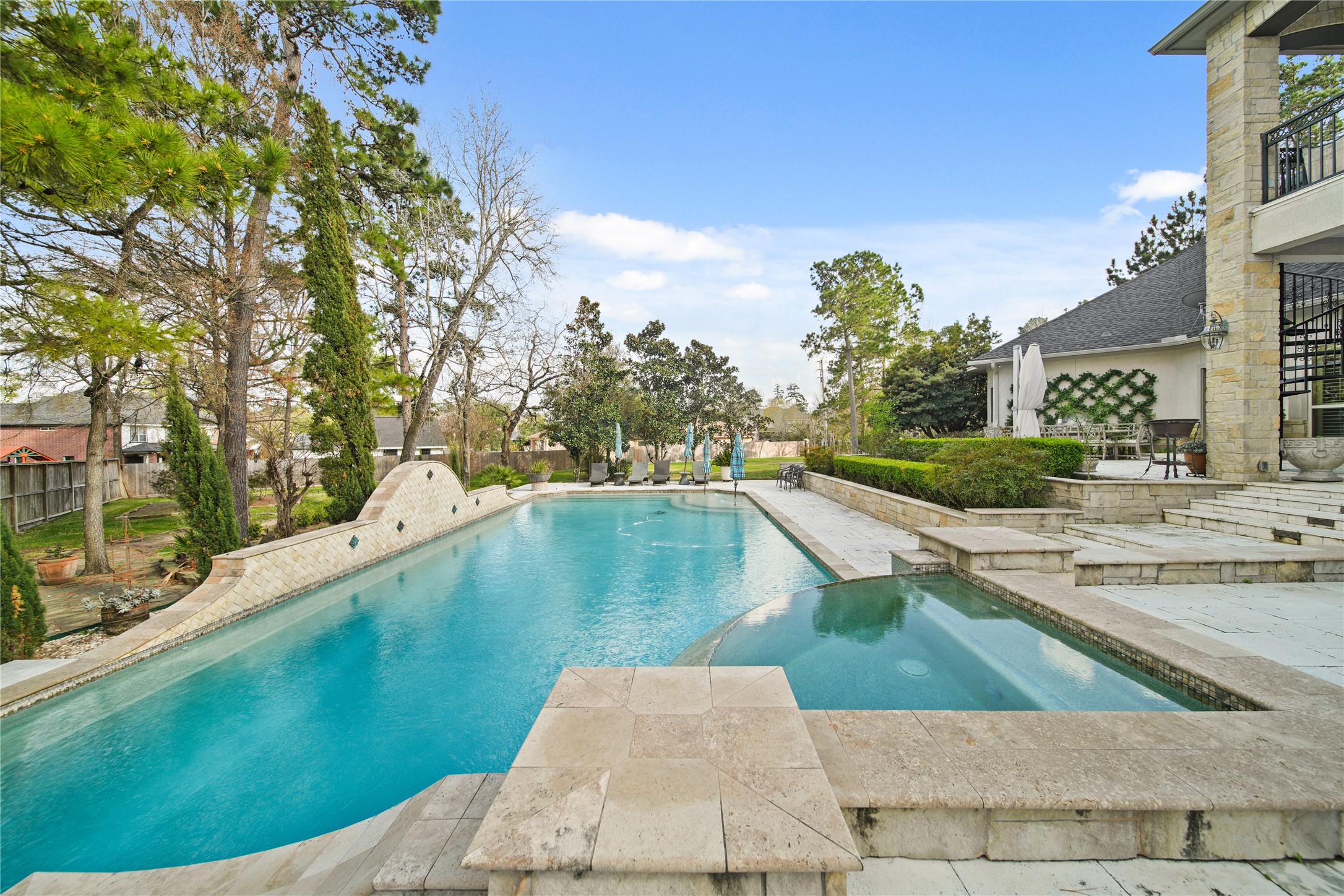 6702 Star Ledge Court Spring, TX 77389 - Photo 42 of 46 a view of a swimming pool with a yard