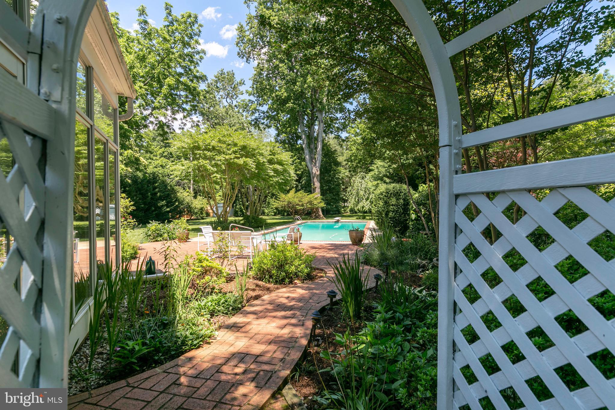 2000 Ferry Farms Road Annapolis, MD 21409 - Photo 39 of 50 Enchanting Arbor /brick path to glistening pool!