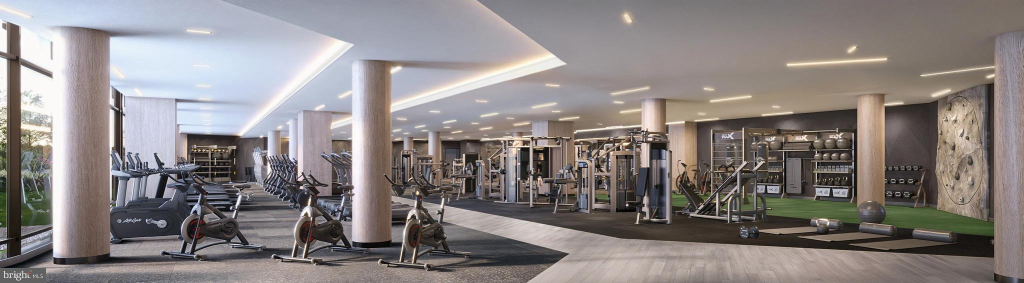 2650 Woodley Road Northwest, Unit 621 Washington, DC 20008 - Photo 33 of 36 a view of a room with gym equipment