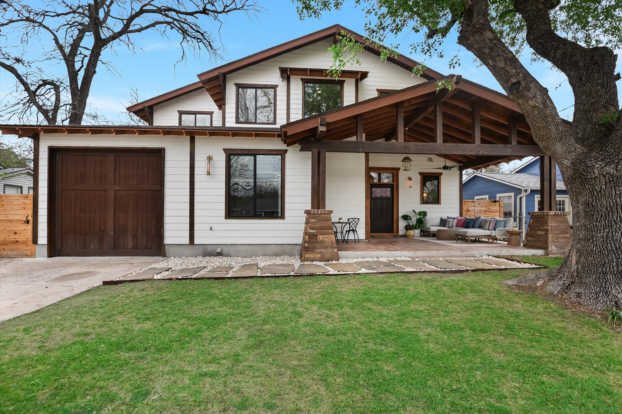 This custom Brentwood home feels special before you ever step inside.