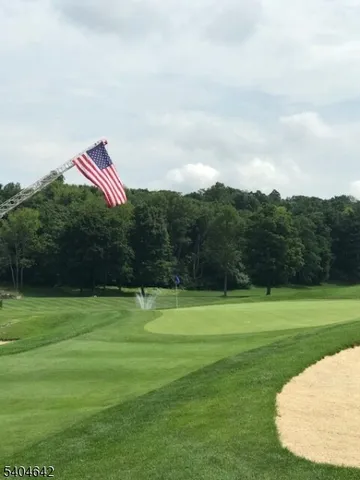 a view of a golf course with a lake