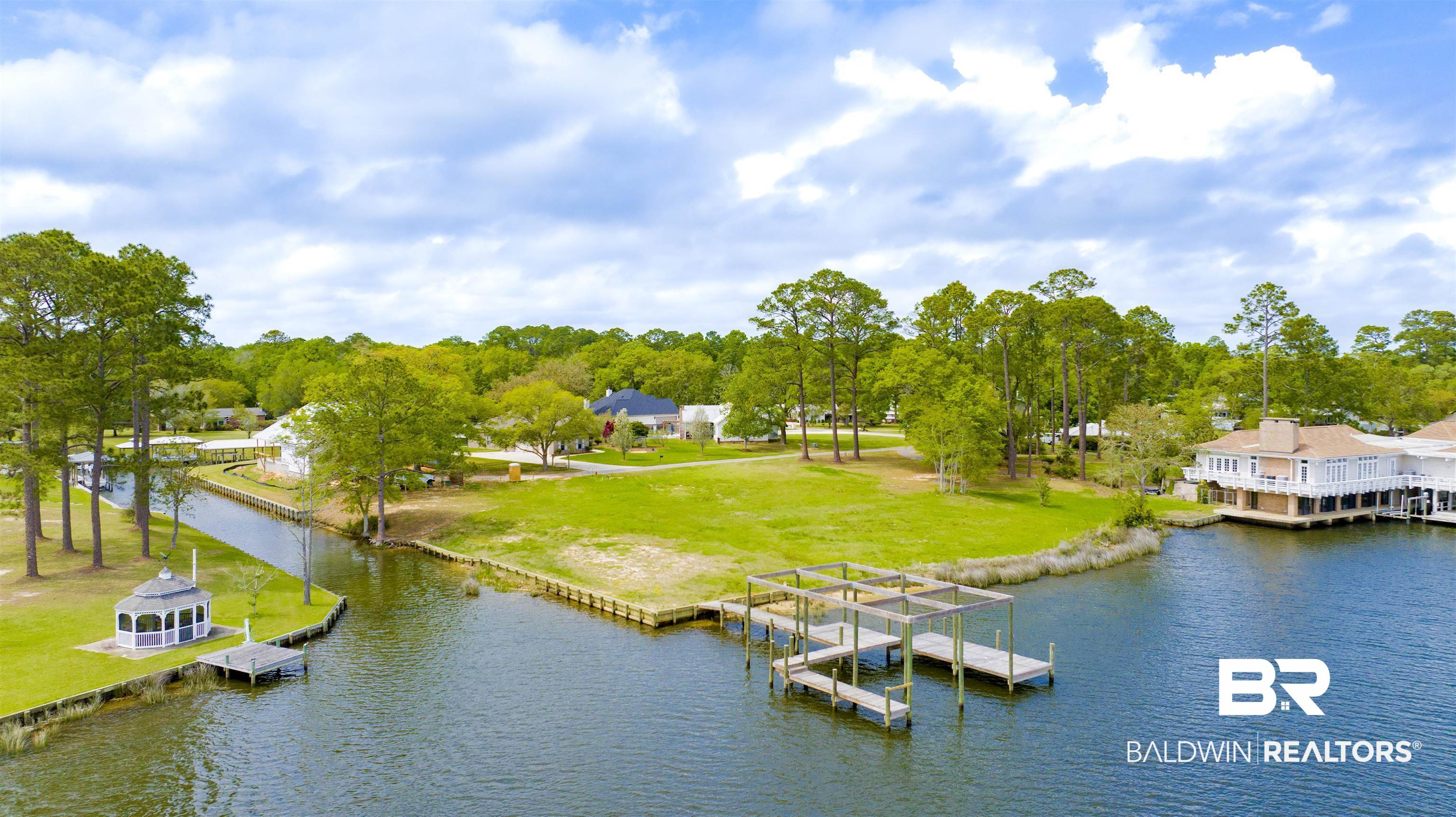 0 South Windsor Road South Theodore, AL 36582 - Photo 7 of 22 Dock featuring view of wooded area and a water view