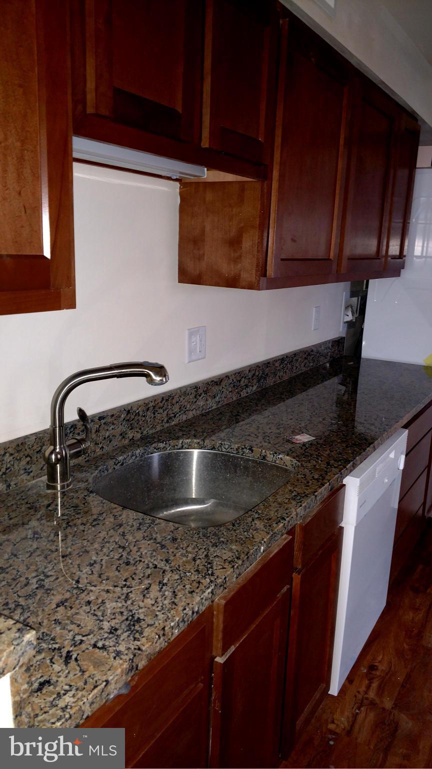 Expanse of new granite countertop