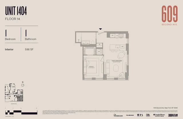 $1,375,000 | 609 2nd Avenue, Unit 1404 | Kips Bay