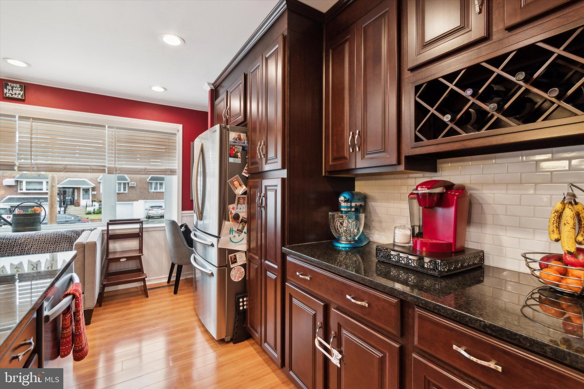 3836 Fairdale Road Philadelphia, PA 19154 - Photo 7 of 21 Subway Tile Backsplash and Wine Storage