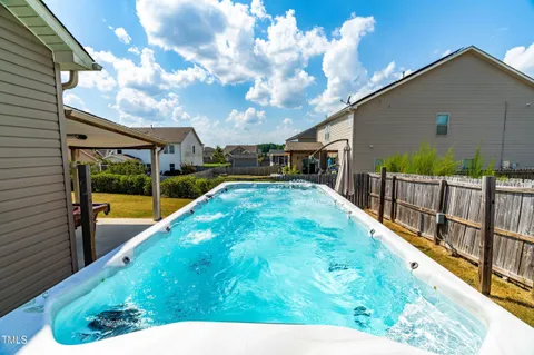 a sitting area with of swimming pool