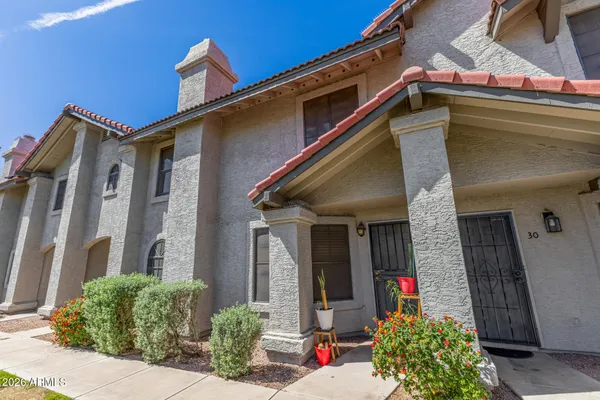 a front view of a house
