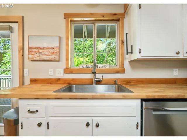 a view of sink and window