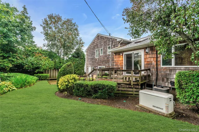 a garden view with a seating space and garden