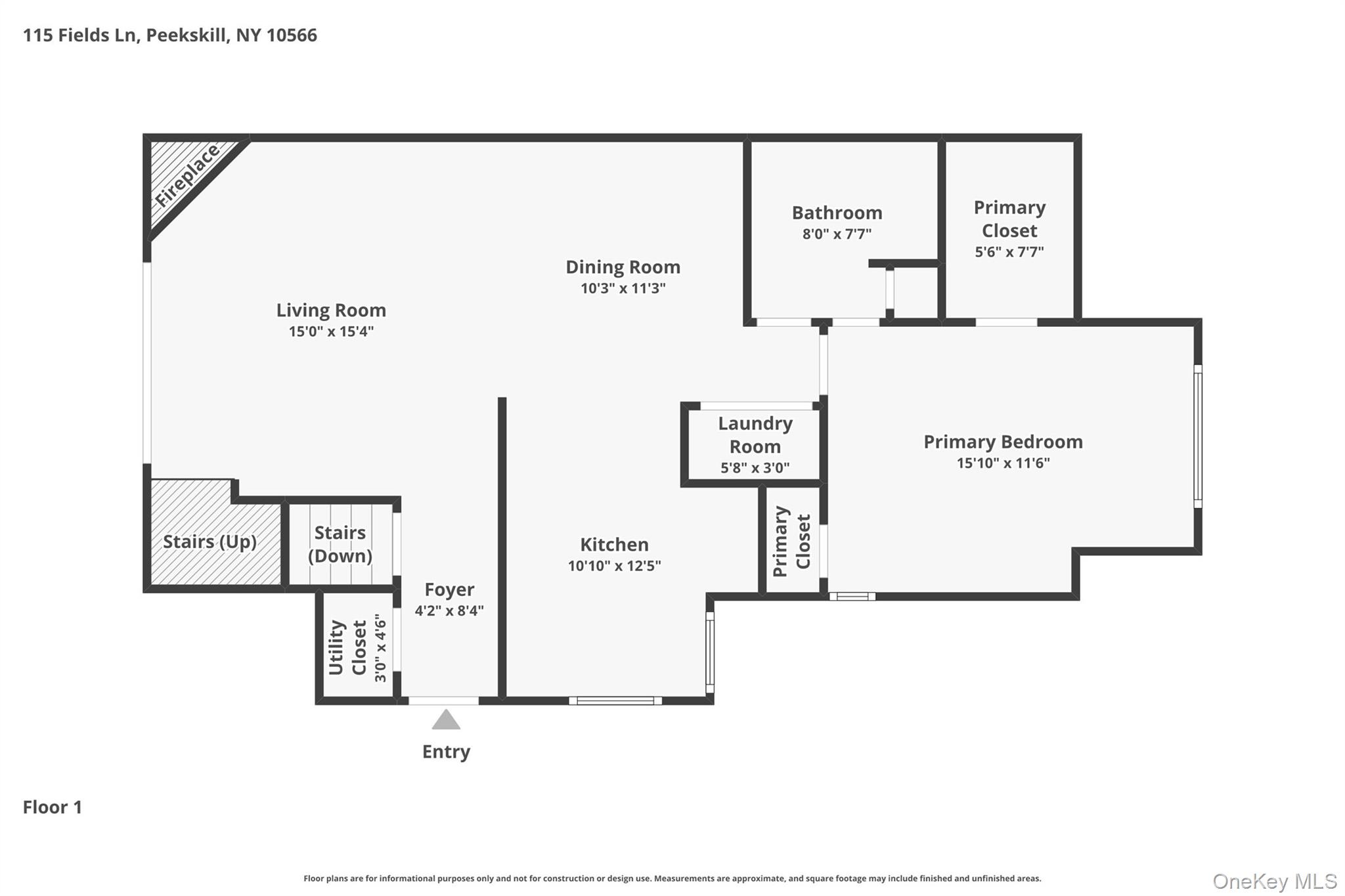115 Fields Lane Peekskill, NY 10566 - Photo 48 of 50 Floor plan first floor