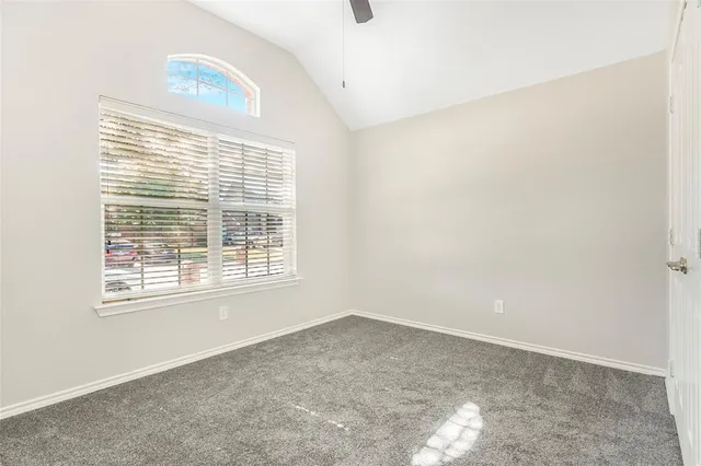 a big room with a window