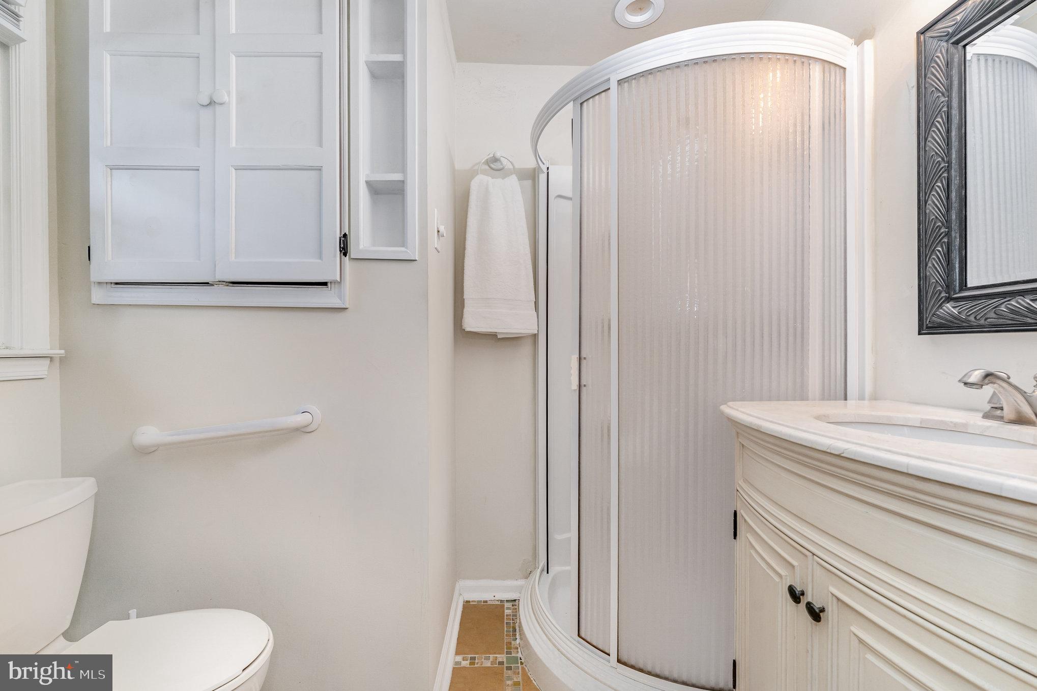 112 Jay Road Fredericksburg, VA 22405 - Photo 36 of 44 a bathroom with a sink a toilet and shower