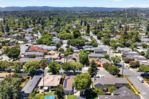an aerial view of multiple house
