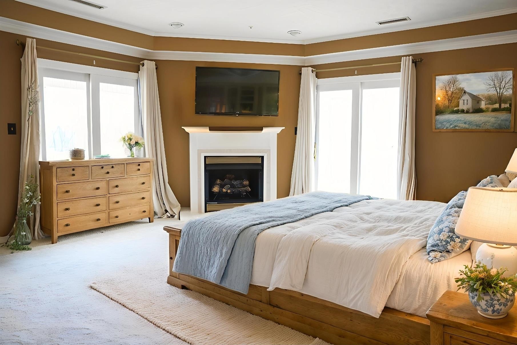 103 April Cove Ripley, TN 38063 - Photo 14 of 22 a spacious bedroom with a bed and a fireplace