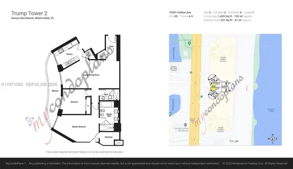 $5,299 | 15901 Collins Avenue, Unit 505, Sunny Isles Beach, FL 33160