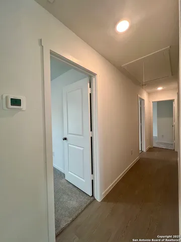 an empty room with an entryway