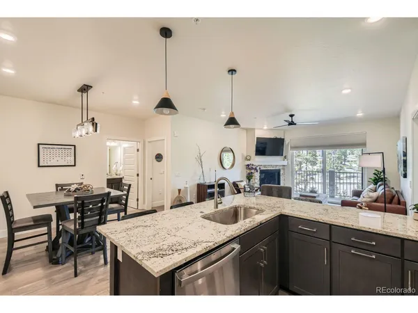a kitchen with lots of counter top space