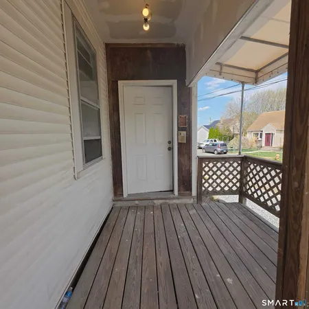 a view of wooden deck