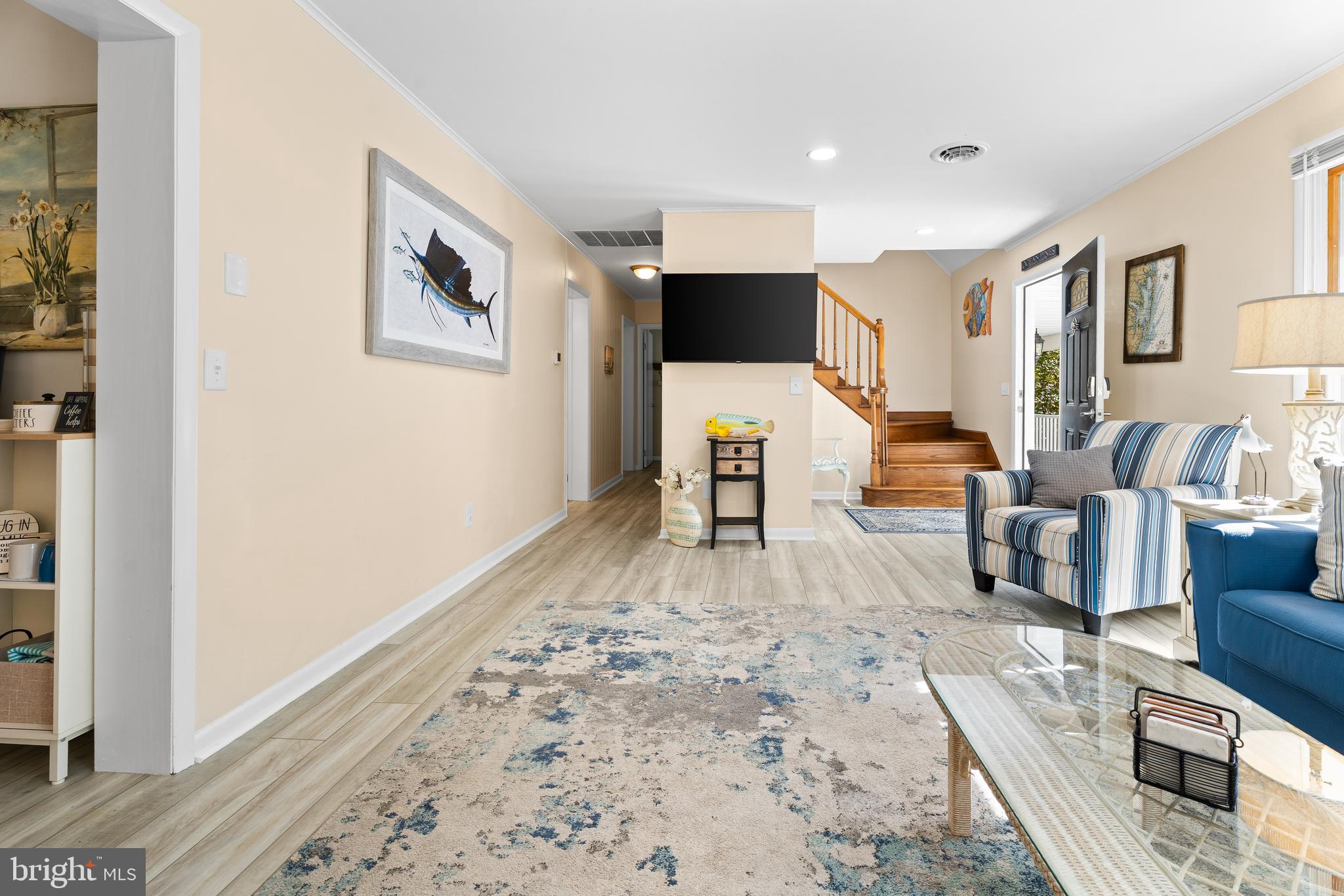 85 Ocean Parkway Ocean Pines, MD 21811 - Photo 8 of 78 a living room with furniture and a flat screen tv