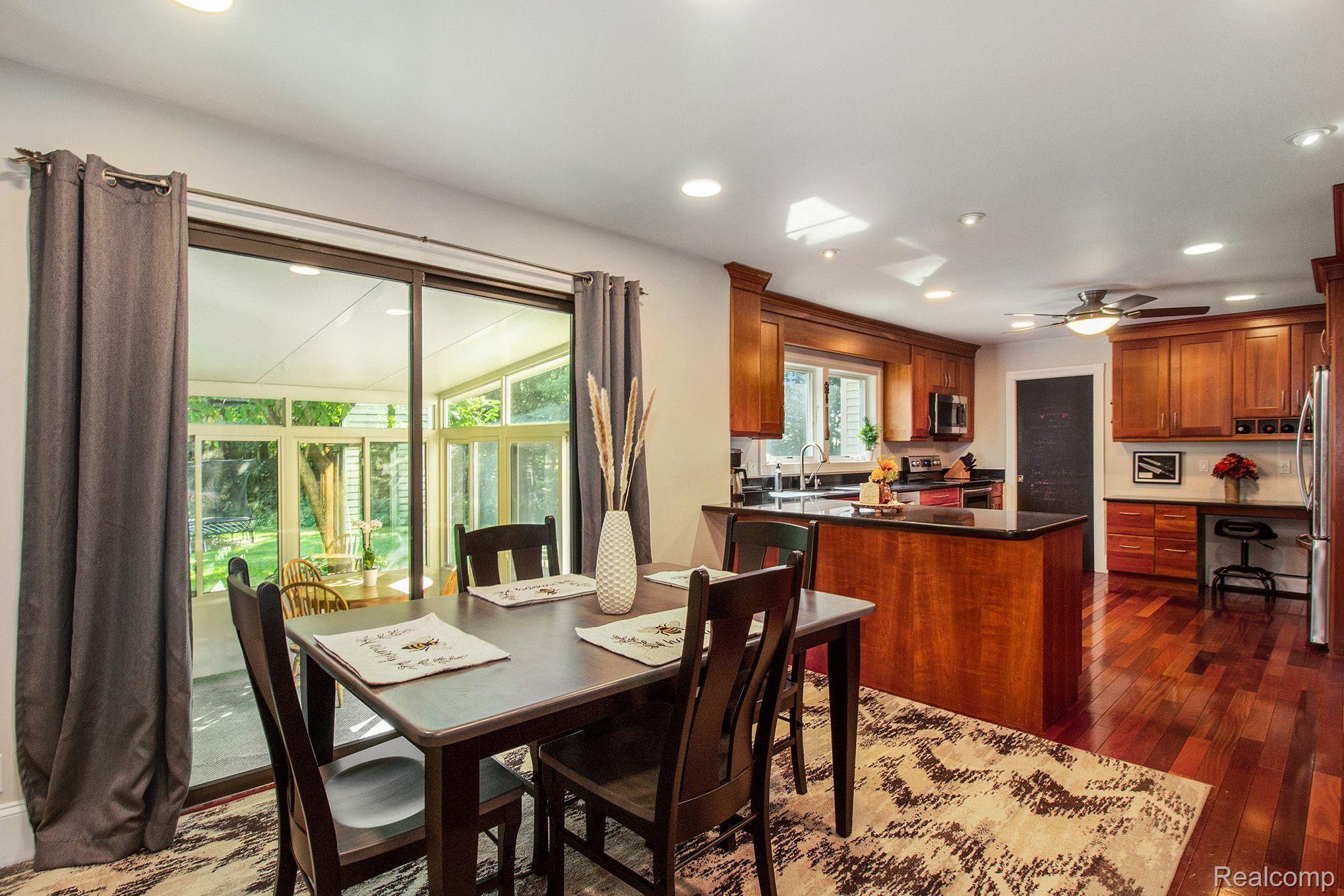 13610 Holtforth Road Fenton, MI 48430 - Photo 5 of 31 Kitchen and Dining Area Open to 4-Season Room