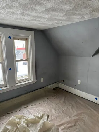 a view of a livingroom with a window