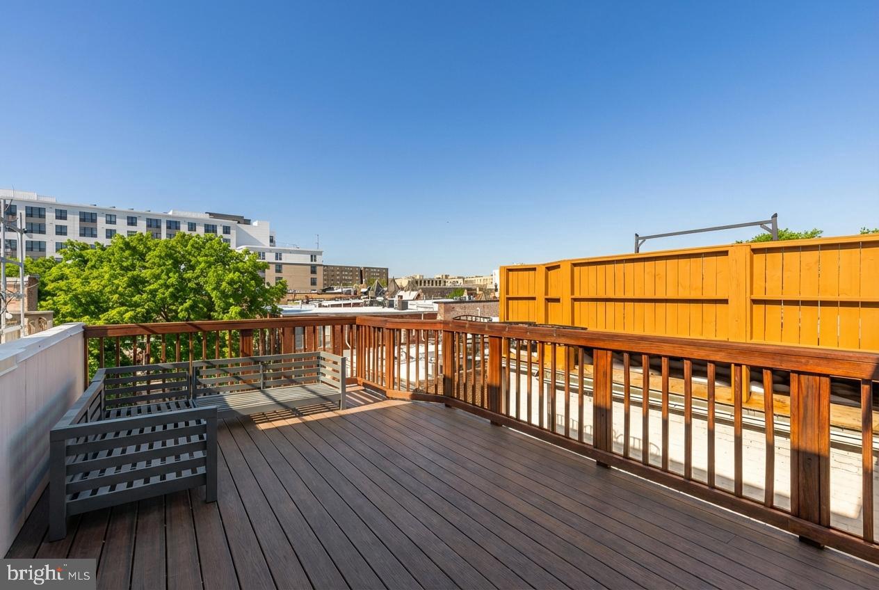 2814 13th Street Northwest Washington, DC 20009 - Photo 14 of 35 a view of balcony with wooden floor