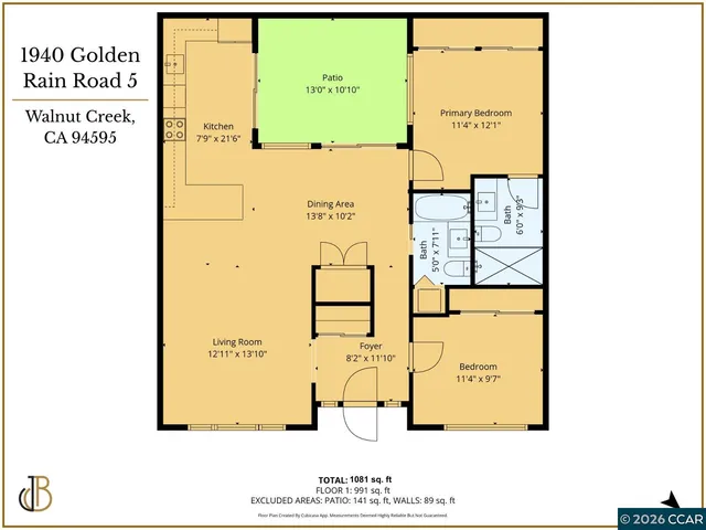 $833,000 | 1940 Golden Rain Road, Unit 5, Walnut Creek, CA 94595
