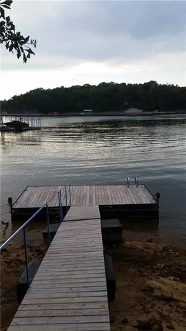 a view of outside space with a lake view