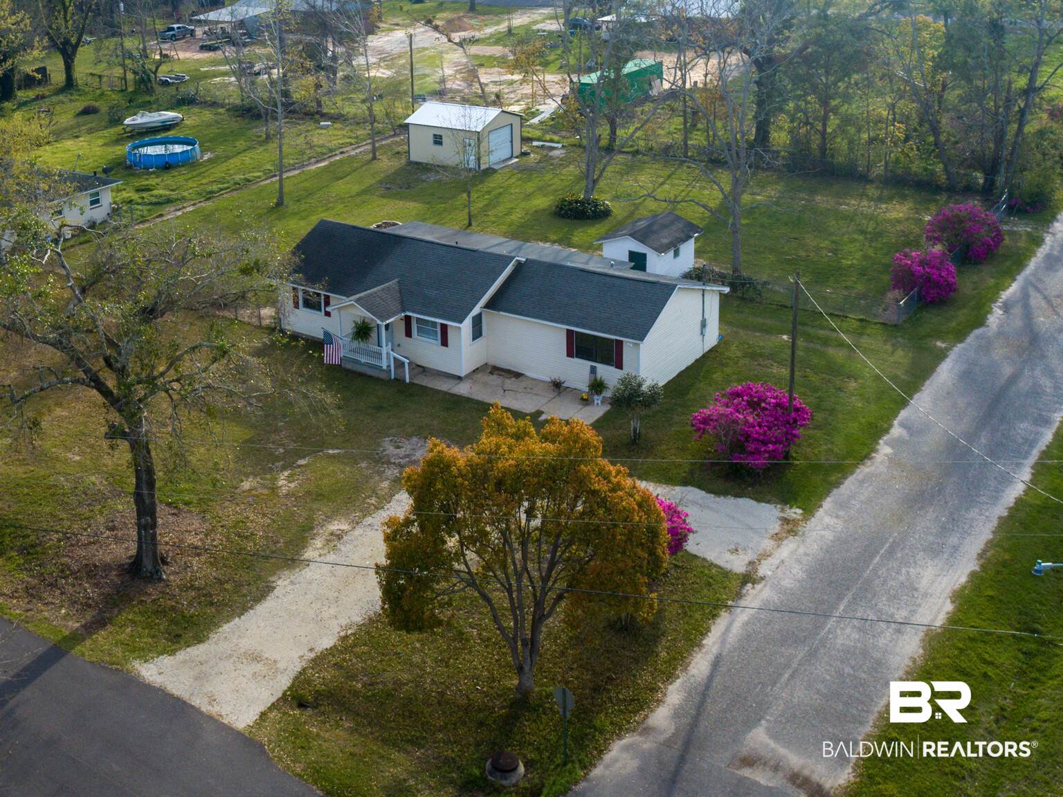 12723 Chicago Street Elberta, AL 36530 - Photo 43 of 49 Drone Front of House