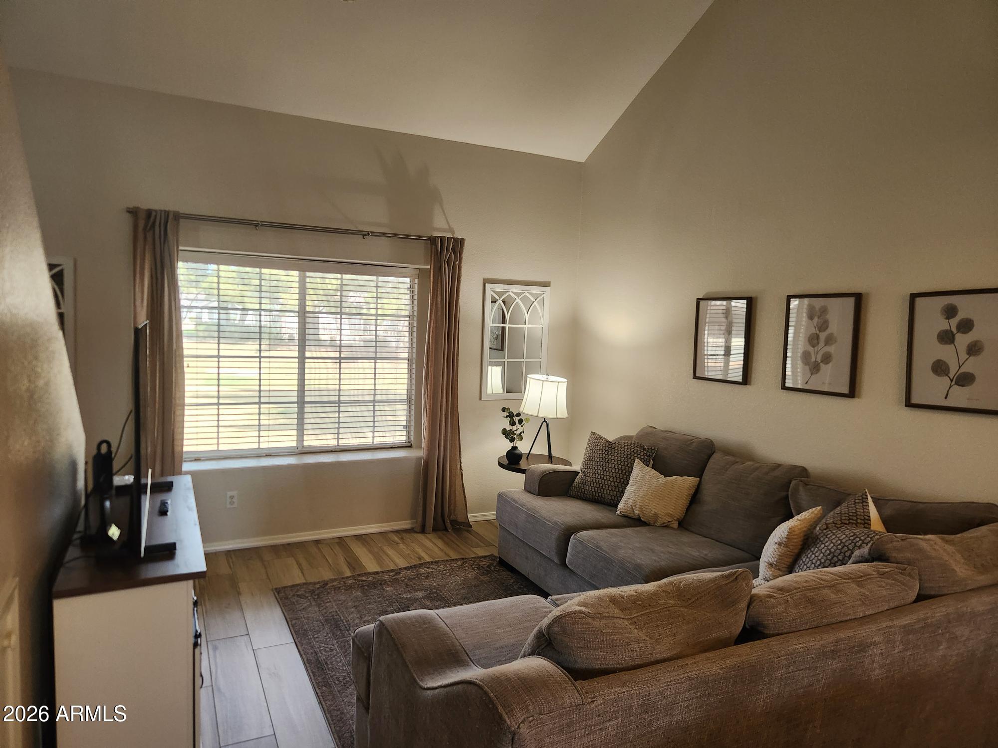 860 North McQueen Road, Unit 1145 Chandler, AZ 85225 - Photo 3 of 63 a living room with furniture and a window