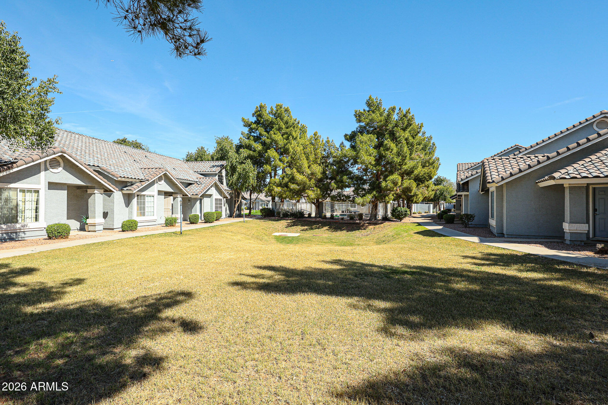860 North McQueen Road, Unit 1145 Chandler, AZ 85225 - Photo 60 of 63 a swimming pool with yard in front of it
