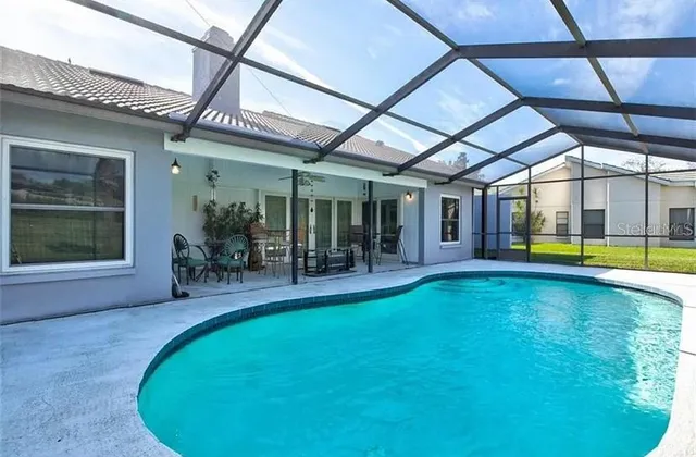 a view of a balcony with door