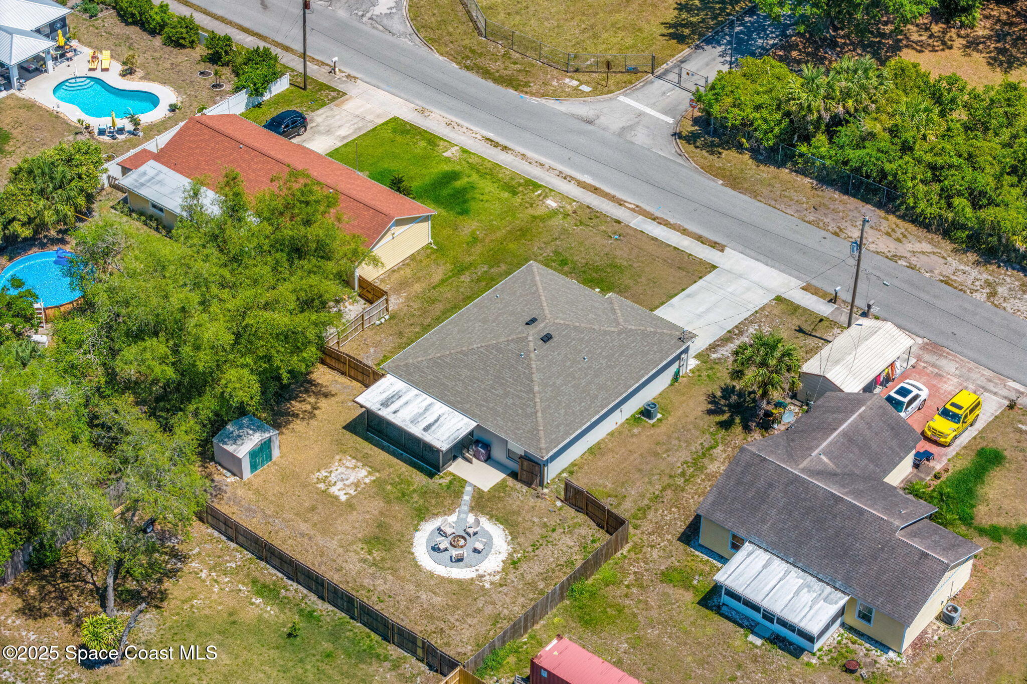 6162 Rena Avenue Cocoa, FL 32927 - Photo 36 of 42 an aerial view of a house having outdoor space