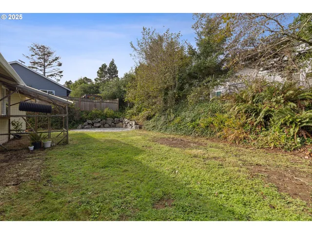 a view of a house with a backyard