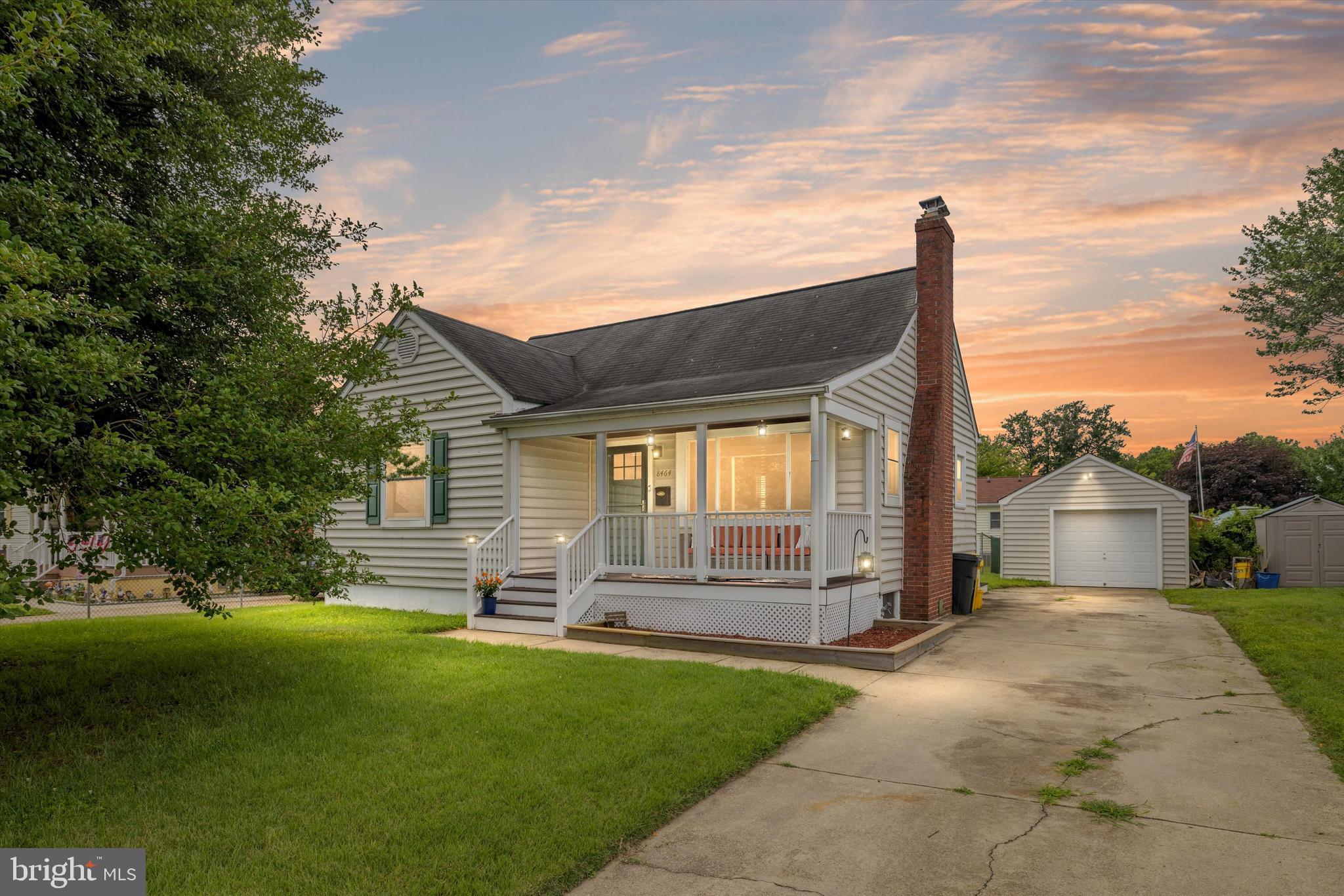 a house view with garden space