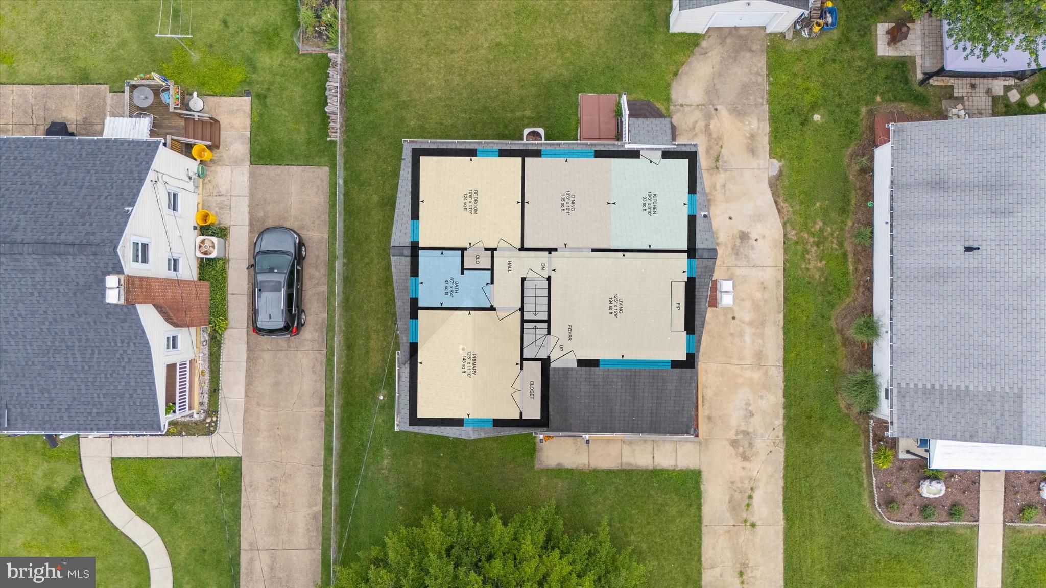 8464 Geneva Road Pasadena, MD 21122 - Photo 48 of 59 an aerial view of residential houses with outdoor space and parking