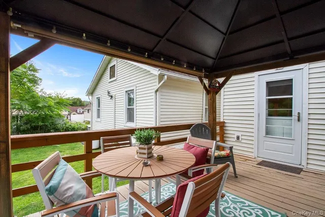 a view of a outdoor seating area