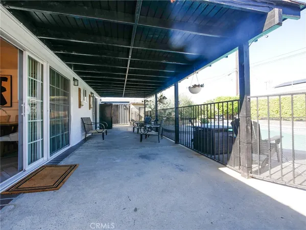 a view of porch with furniture