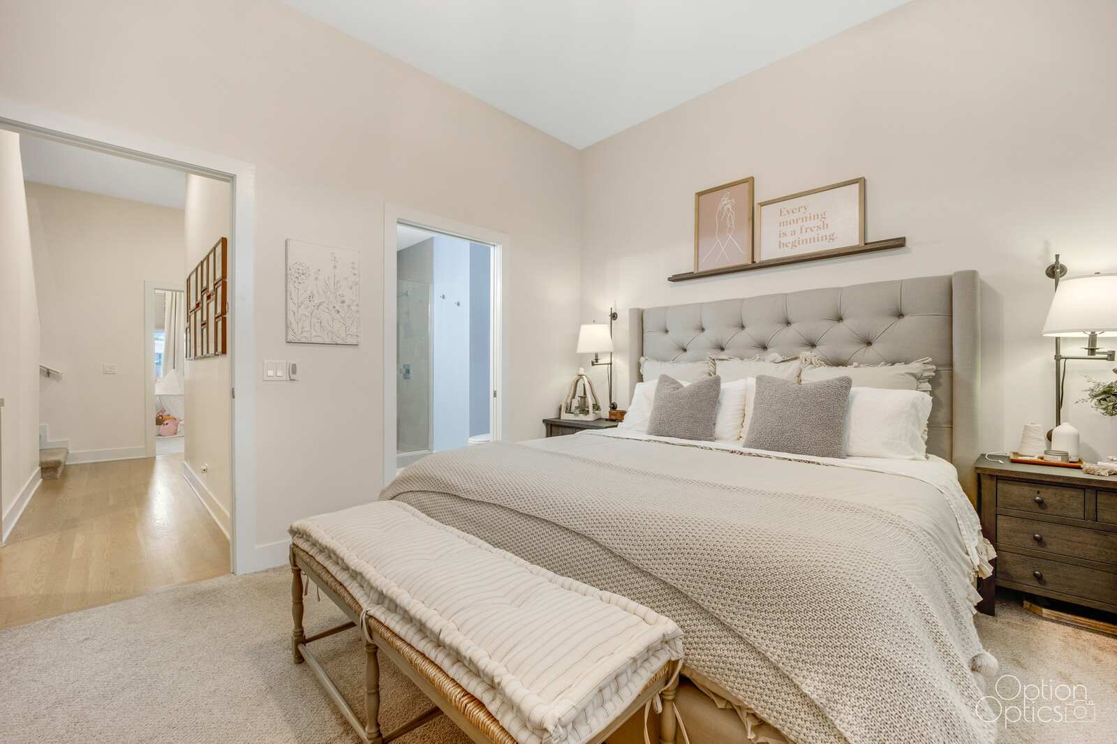 733 West 15th Street Chicago, IL 60607 - Photo 19 of 34 a bedroom with a bed and a wooden floor