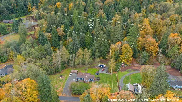 aerial view of a house