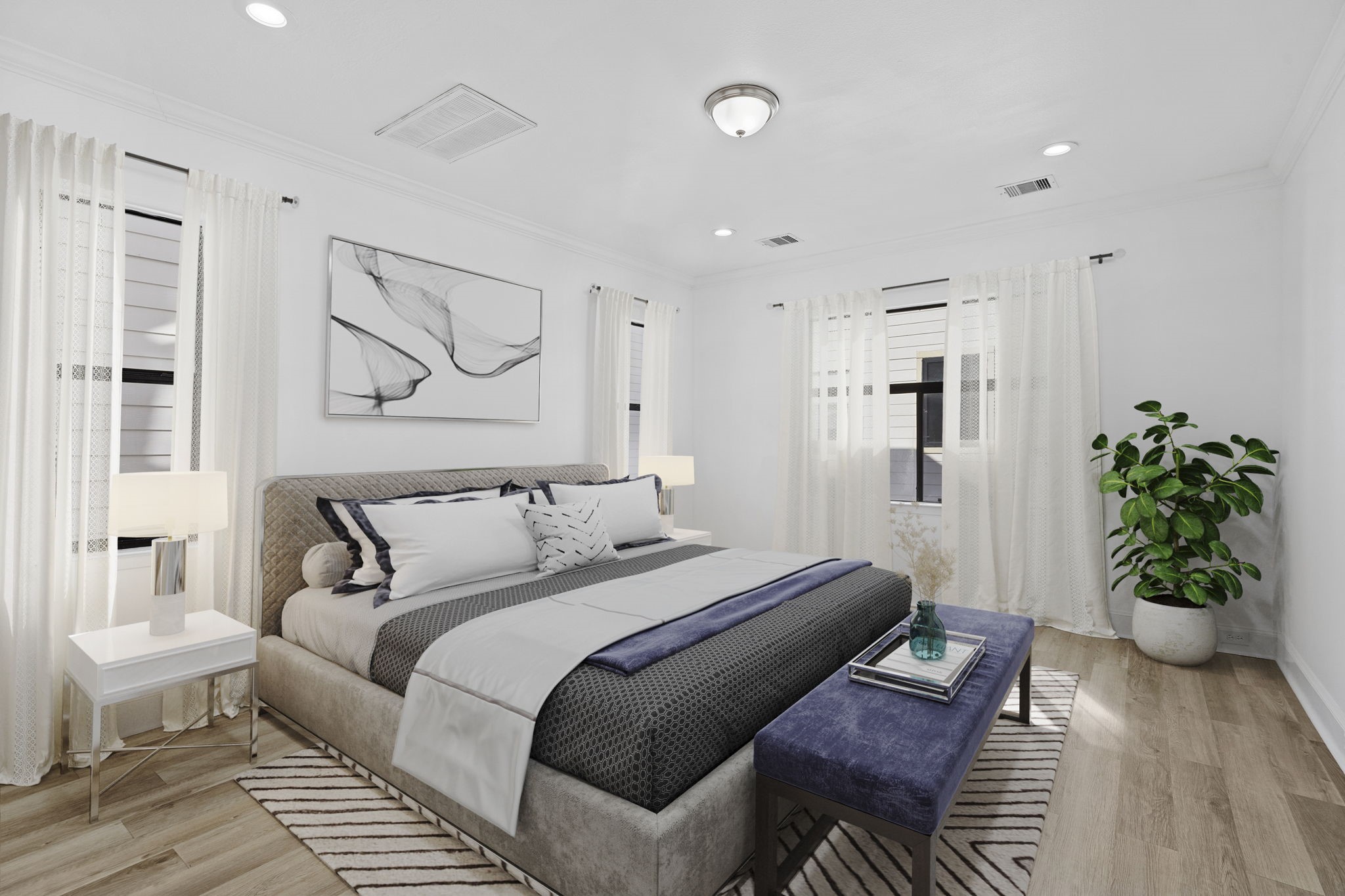 2547 Rusk Street Houston, TX 77003 - Photo 9 of 22 a bed room with a bed and a couch