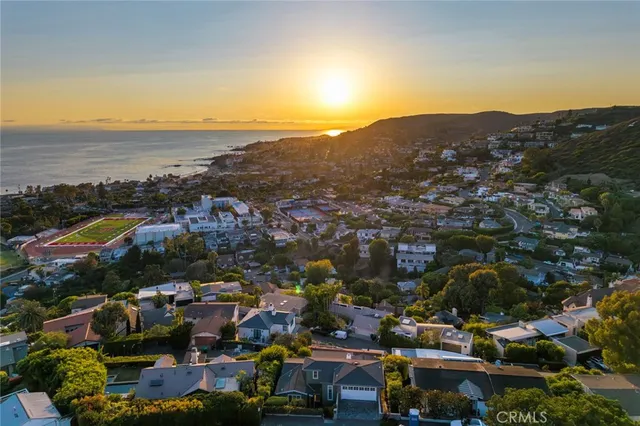 an aerial view of multiple houses