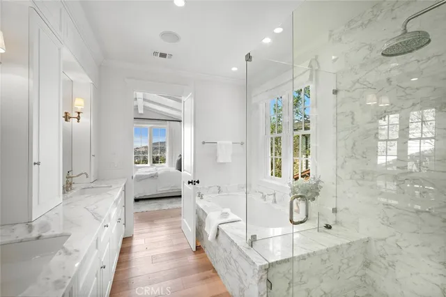 a view of a garden with pathway